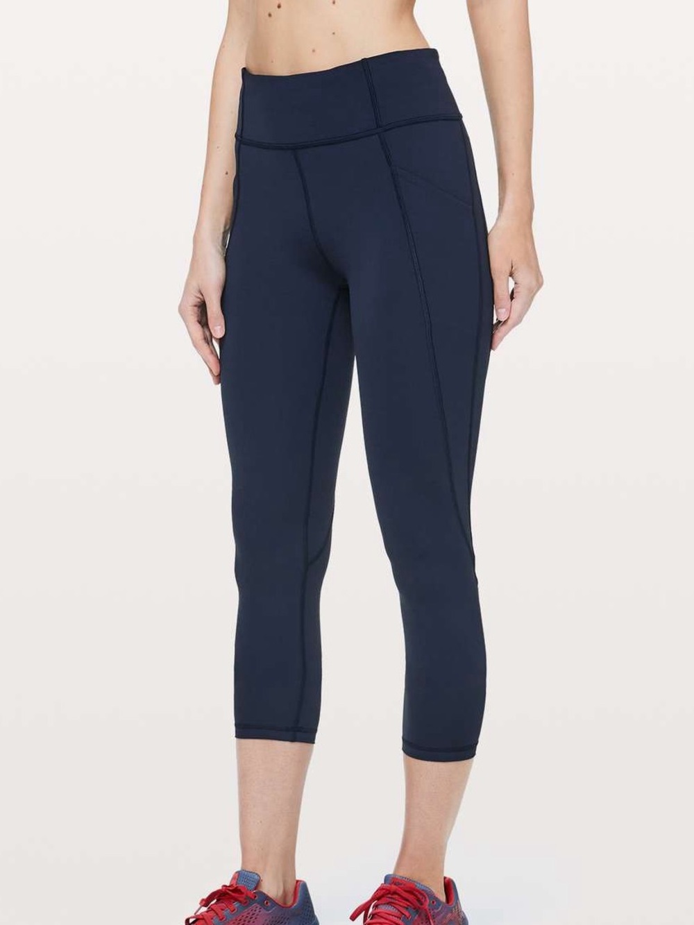 Lululemon Time To Sweat Crop, True Navy, Size 4